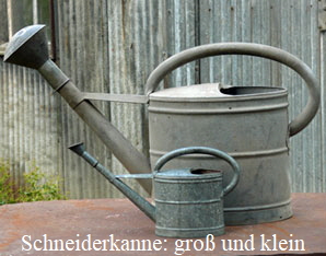1,5 Liter und 16 Liter Schneider Gießkanne